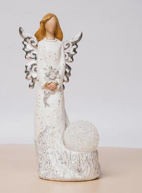 北欧现代轻简约家居女神天使ins风人物客厅电视柜树脂工艺品摆件
