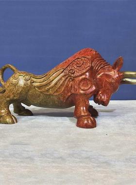 铜牛摆件桌面华尔街牛铜雕塑装饰孺子牛开荒牛大型广场铜雕