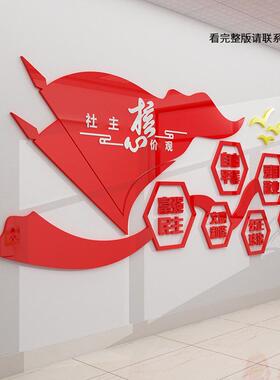 党员活动室文化墙装饰党建设计支部会议背景企业红色主题布置宣传