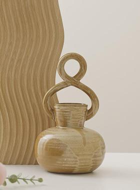 热销乐梦复古陶瓷花瓶摆件陶罐插花高级感艺术花盆田园风客厅装饰