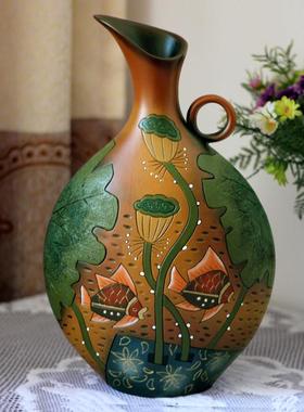 实用结婚礼物客厅电视柜酒柜装饰品摆件陶瓷花瓶个性手工陶艺精品