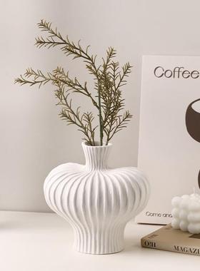 贝汉美侘寂风陶瓷花瓶高级感客厅插花酒店样板间摆件装饰品花器