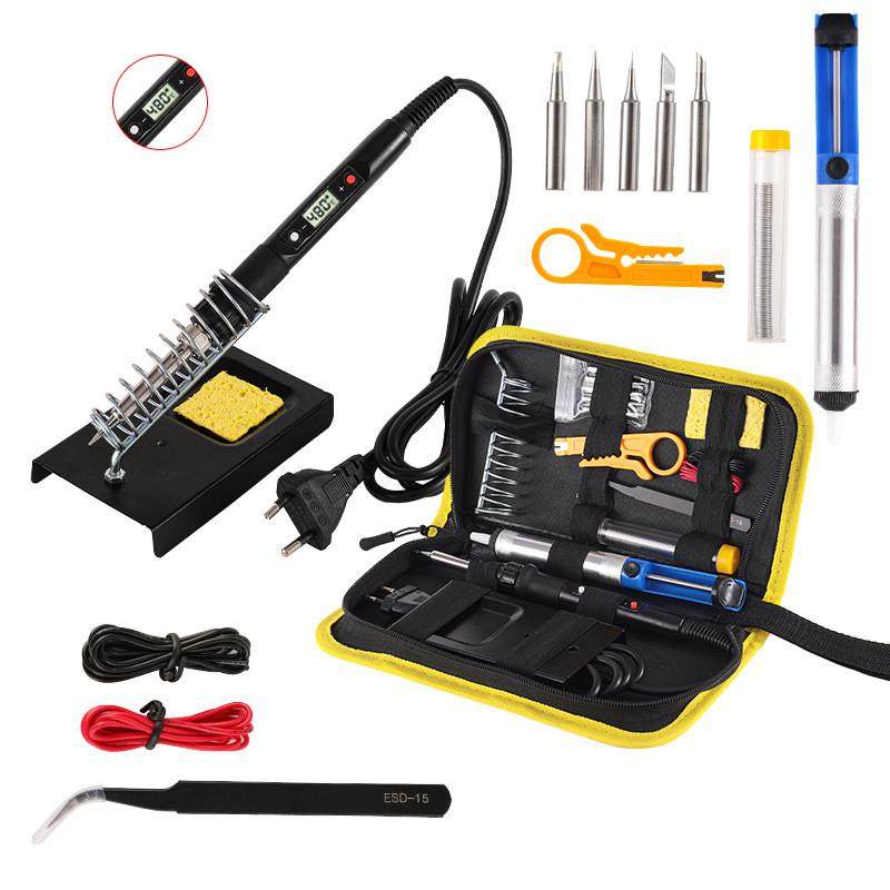 80W数显电烙铁套装可调温恒温焊接电烙笔维修工具烙画笔工具包,淘宝优惠券,粉丝福利购,淘宝优惠卷