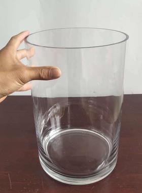 加工定制圆柱形直筒花瓶人工机吹压制可根据尺寸开模生产圆球几何