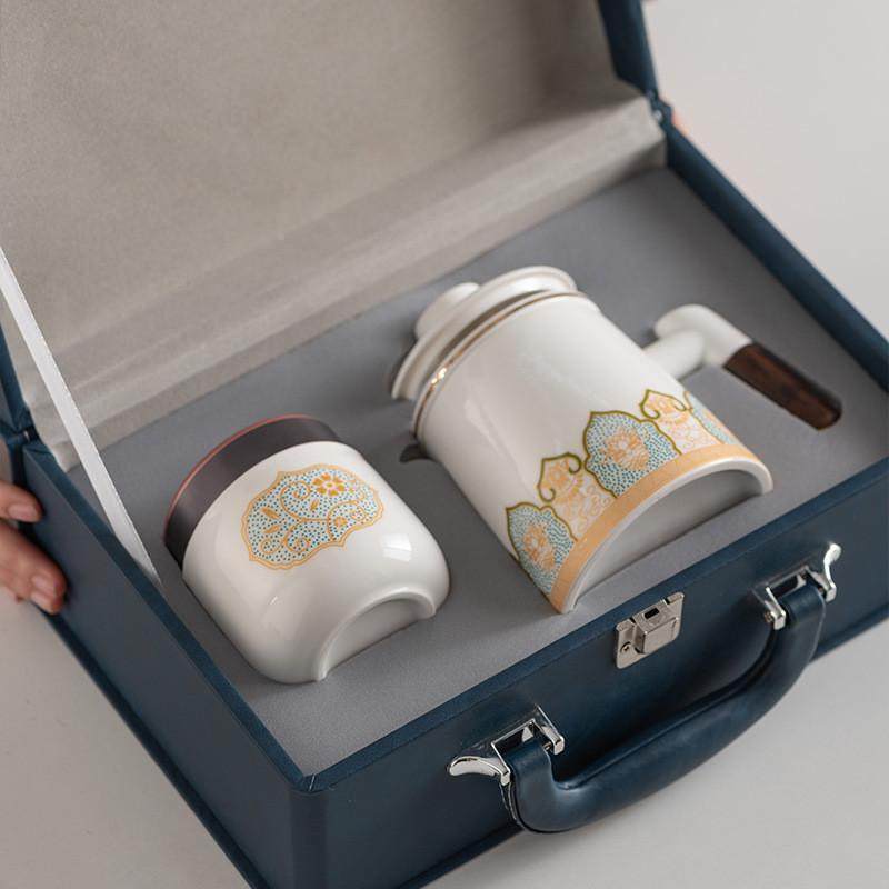 国潮陶瓷过滤内胆水杯套装商务文创礼盒礼品送领导老师父亲节礼物,淘宝优惠券,粉丝福利购,淘宝优惠卷