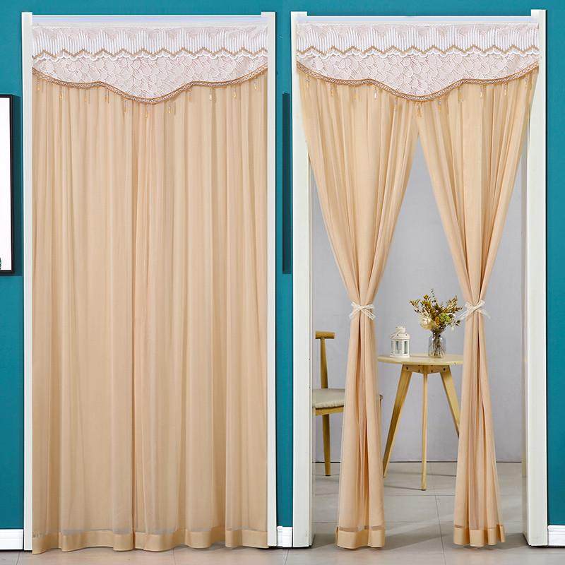 蕾丝门帘隔断帘家用免打孔纱帘卧室厨房挂帘夏季防蚊门帘2024新款,淘宝优惠券,粉丝福利购,淘宝优惠卷