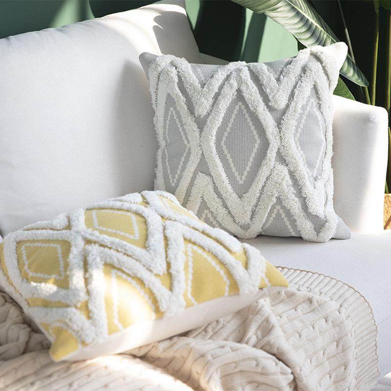 家居休闲窗靠垫套约风印花簇绒抱枕套客厅沙发抱枕靠垫套,淘宝优惠券,粉丝福利购,淘宝优惠卷