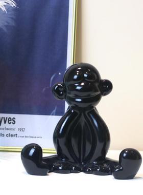 热销简约现代小猴子儿童房树脂创意家居摆设客厅摆件书房样板房饰