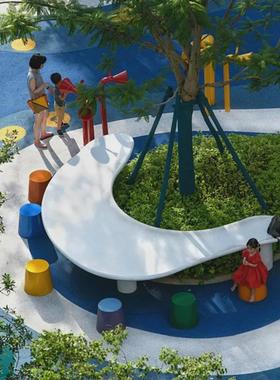 定制商场景观坐凳雕塑玻璃钢树池不锈钢座椅户外广场创意公园摆件