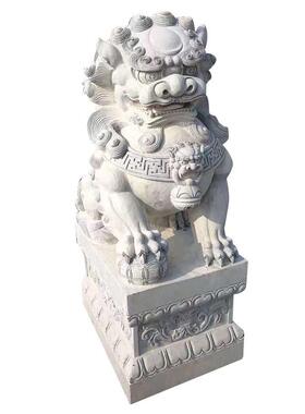 现货供应青石石狮子狮子门口摆件成对石雕酒店
