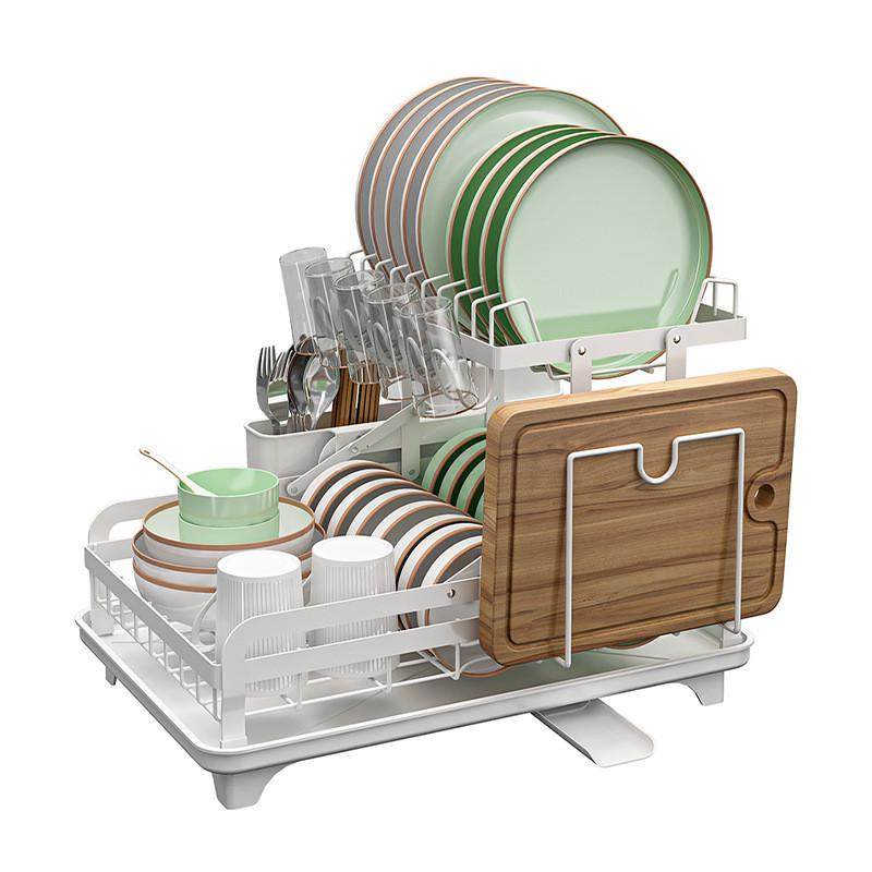双层碗碟架厨房免安装碗筷架碗盘餐具折叠收纳碗架置物架,淘宝优惠券,粉丝福利购,淘宝优惠卷