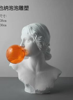 北欧轻奢大卫雕塑摆件家居客厅玄关艺术样板房酒店软装饰品摆设