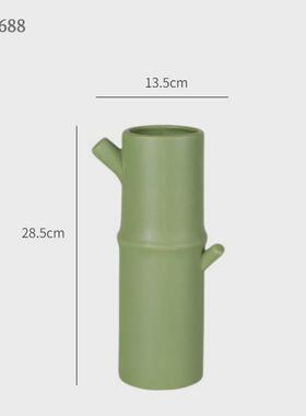 陶瓷花瓶花器创意插花摆件仿竹子中式家居竹筒插客厅竹节配饰玄关