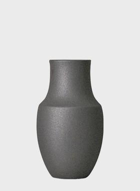 花器黑复古创间陶瓷花瓶插花水培装饰磨砂侘寂风酒店茶室工艺摆件