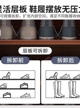 实木色鞋柜家用进门口楼道外入户收纳经济型小户型2023新爆款鞋架