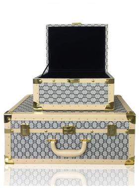 经典手提箱样板间衣帽间收纳箱样板房箱子会展厅卖场陈列道具摆件