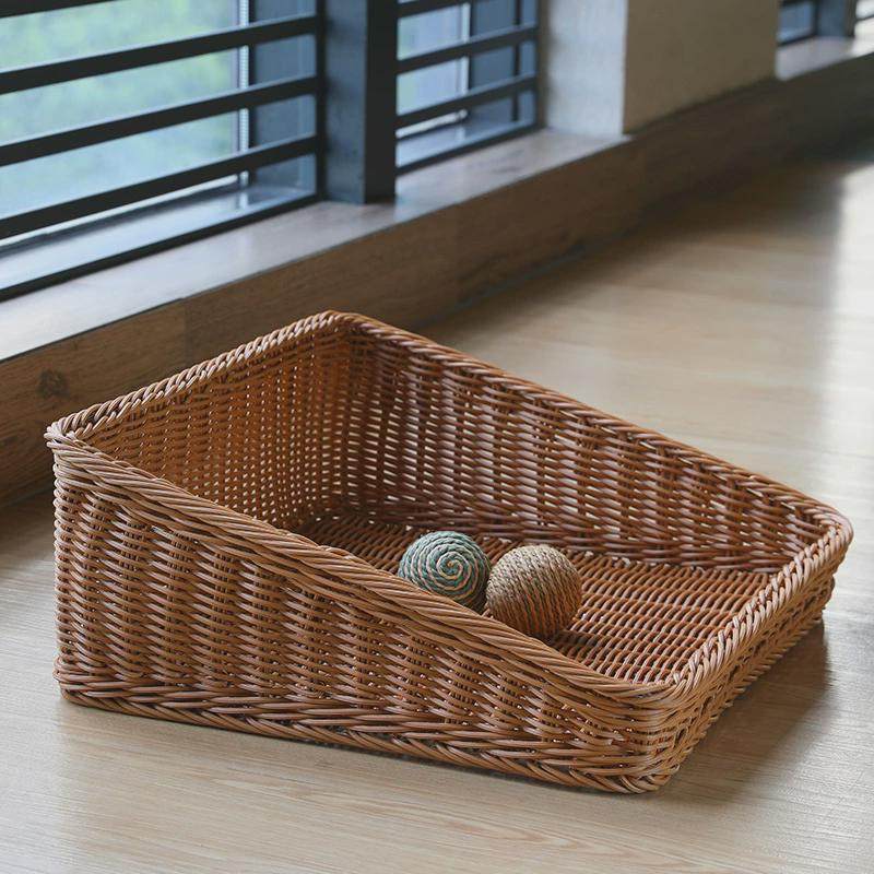 桂味源超市橱窗展示陈列筐塑料仿藤编织篮面馒头水果蔬菜收纳篮,淘宝优惠券,粉丝福利购,淘宝优惠卷