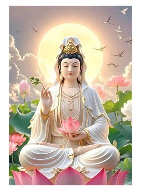 南海观音菩萨图自粘防水