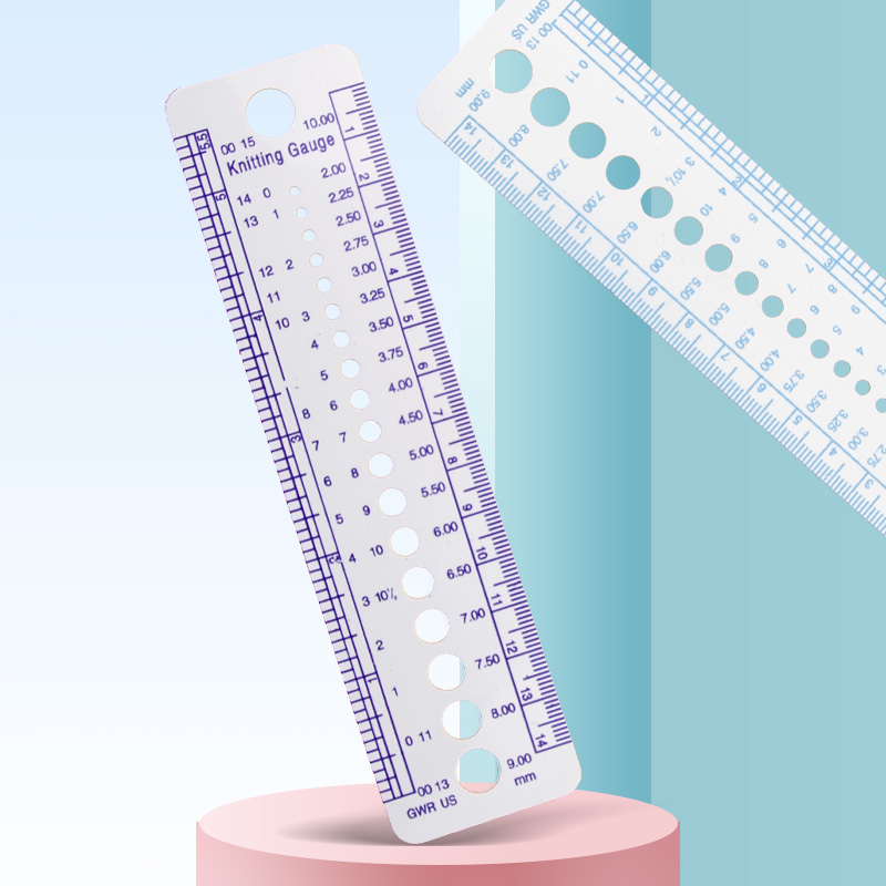 塑料尺规毛线针毛衣针标尺卡尺 diy手工布艺辅料测量工具 量针器 - 图1