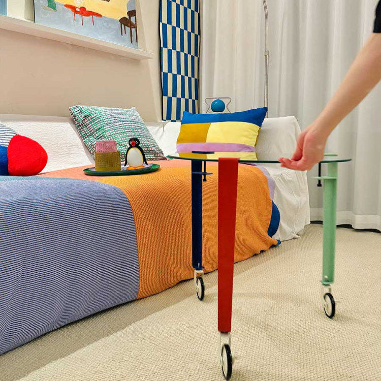 薯友桌脚支架茶几桌腿diy边几彩色免打孔免钉脚架带轮子桌面支撑,淘宝优惠券,粉丝福利购,淘宝优惠卷