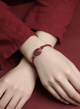 正品朱砂手链转运珠招财本命年十二生肖守护神紫金砂手串旗舰店