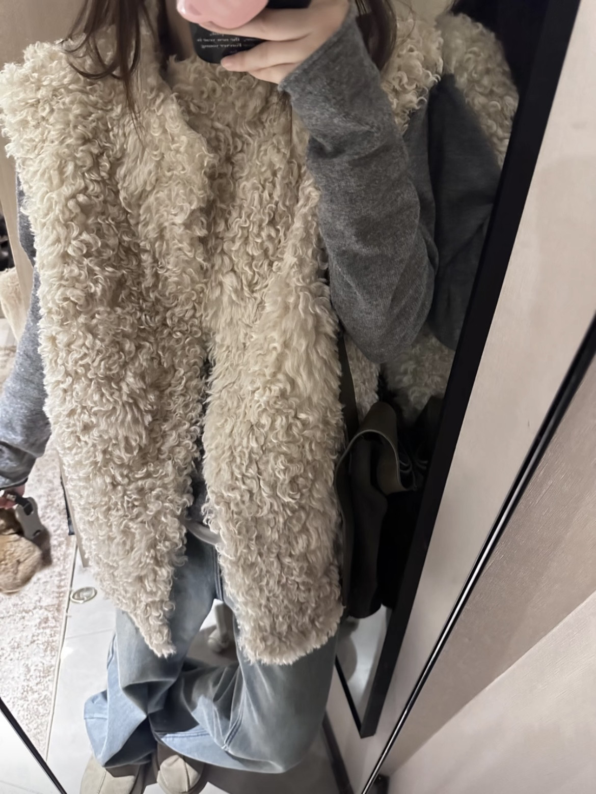 D制羊卷毛卷卷羊羔毛皮毛一体马甲坎肩背心外穿 宽松松弛感,淘宝优惠券,粉丝福利购,淘宝优惠卷