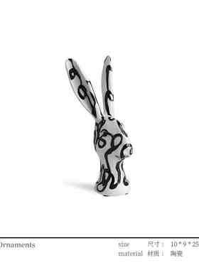 红酒杯鲨鱼模型烛台黑白组合摆件