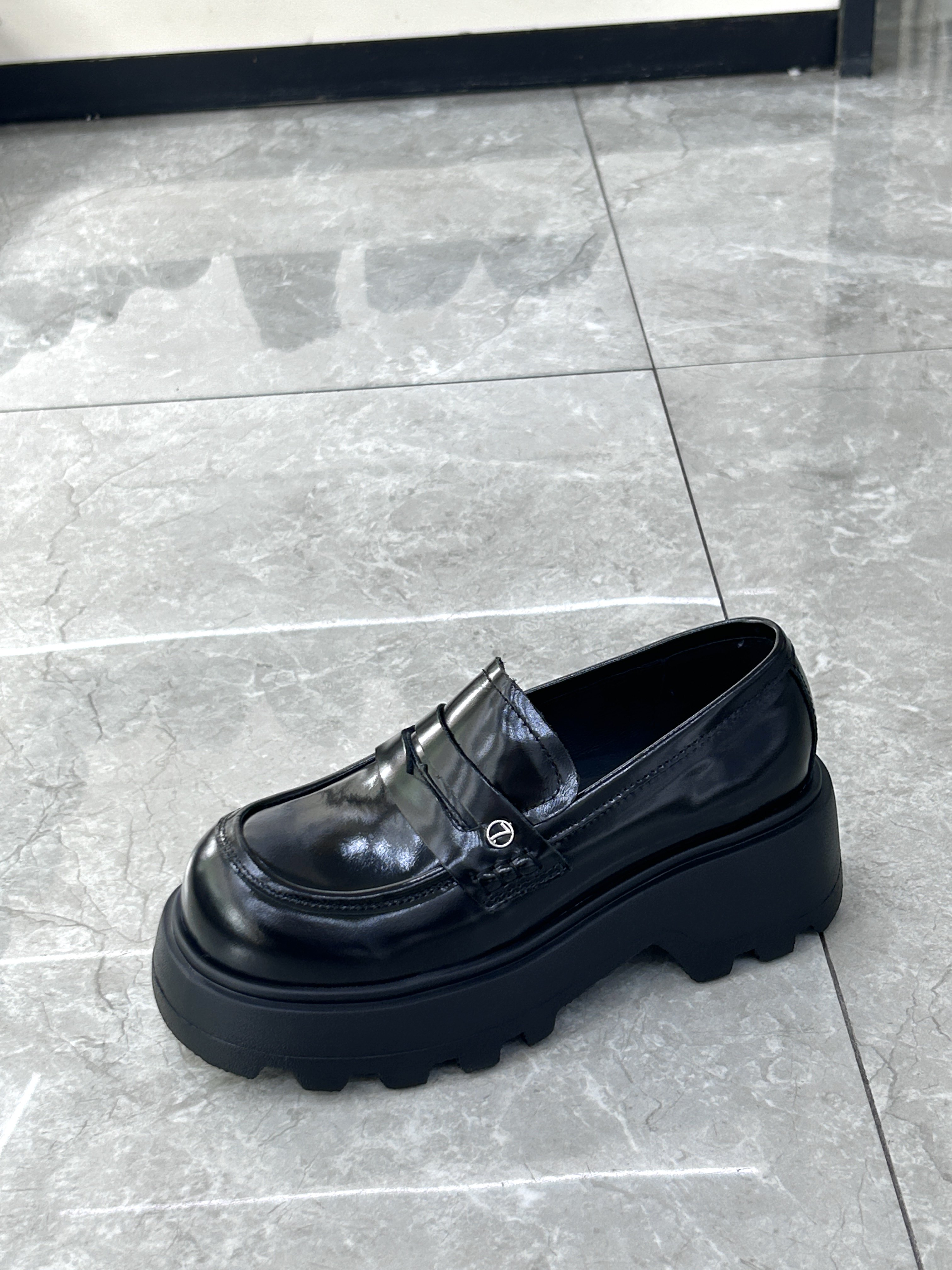 赛美诗2025年新款厚底乐福鞋女百搭增高休闲英伦风小皮鞋单鞋女,淘宝优惠券,粉丝福利购,淘宝优惠卷