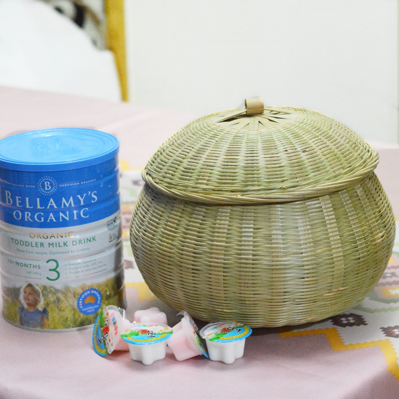 茶叶罐竹编收纳盒有盖家用竹制品带盖子竹篮围棋篮手编筐茶饼盒-图0