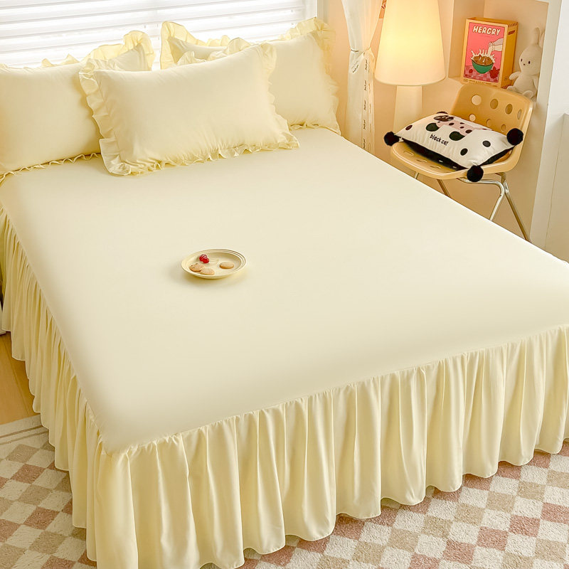 纯棉床裙100%全棉床罩单件亲肤床单床围裙罩遮丑床盖家用席梦思套,淘宝优惠券,粉丝福利购,淘宝优惠卷