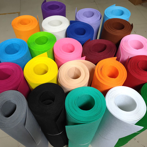 包邮加厚不织布2毫米厚手工幼儿园diy彩色布料无纺布毛毡布2mm - 图0