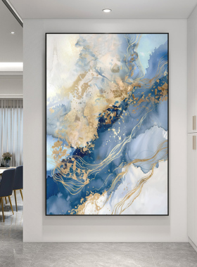 玄关装饰画轻奢高级感手绘油画