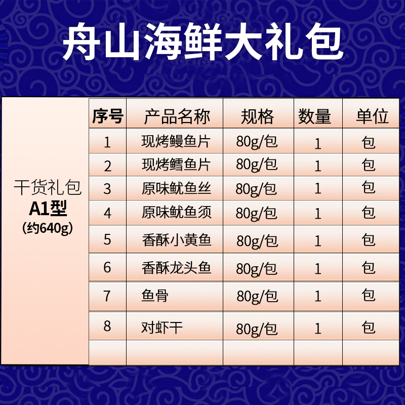 海鲜礼盒大礼包过年送礼现烤开袋即食舟山宁波深海盛宴干货套餐