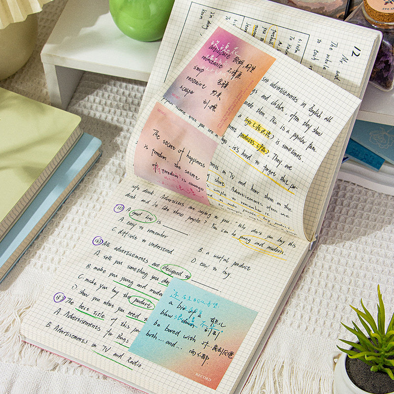 方形本可平摊笔记本本子高考考研加厚学生学习错题本ins风手账本,淘宝优惠券,粉丝福利购,淘宝优惠卷