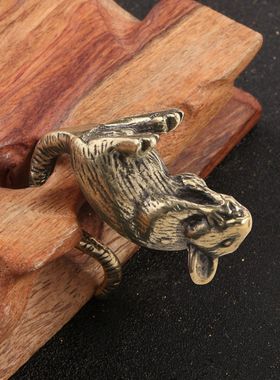 黄铜十二生肖鼠小铜器摆件地摊金属工艺品纯铜制品礼品鼠装饰品