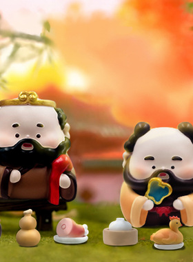 国潮福运小八仙过海潮玩盲盒儿童节日礼物礼品桌面公仔汽车载摆件