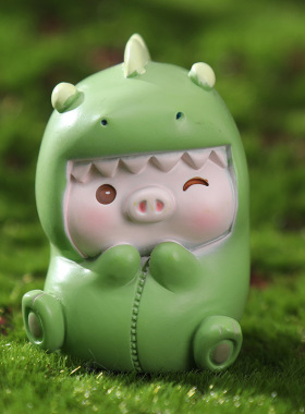 猪猪乐园蛋糕烘焙摆件创意卡通公仔迷你可爱小猪桌面装饰玩偶礼品