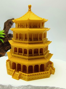 文昌塔景观古建筑造景摆件桌面摆件古风鱼缸假山水陆模型盆景摆件