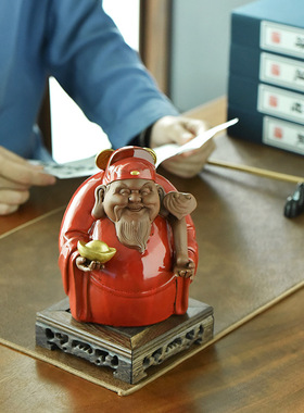 福禄寿三星摆件财神爷客厅玄关摆件招财纳福家居摆设福禄寿礼品