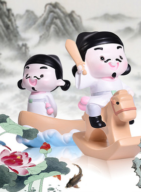 李白手办诗仙李白盲盒摆件古风创意历史人物公仔玩偶送儿童礼物