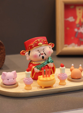 五路财神摆件办公桌家居桌面装饰品树脂工艺创意礼物摆件