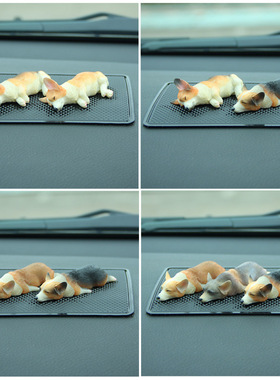 柯基汽车可爱风冰箱贴树脂模型