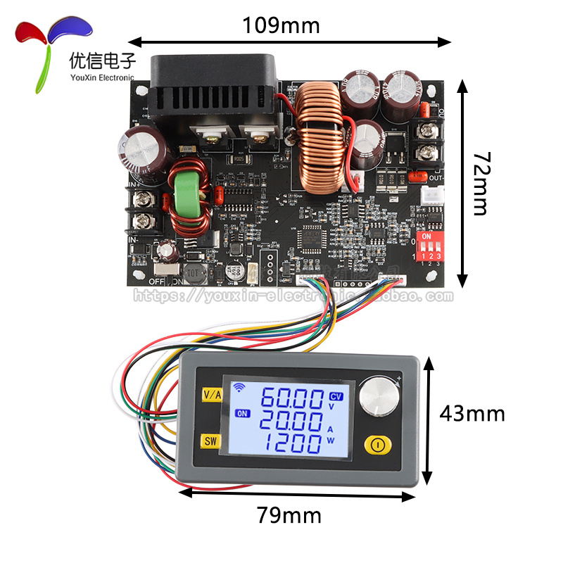 XY6020L数控可调直流降压稳压电源恒压恒流维修20A/1200W降压模块 - 图3