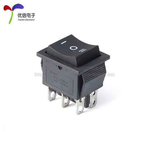 船型/形开关 KCD4 2档4脚 2档6脚 3档6脚 31*25mm 带灯 翘板开关 - 图1
