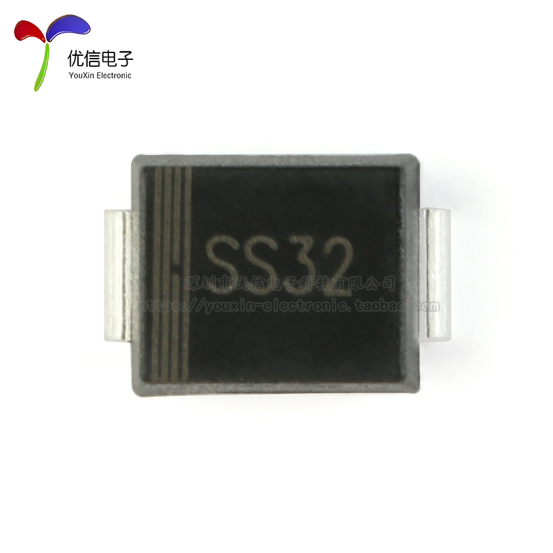 原装正品 SS32 SMB(DO-214AA) 20V/3A 贴片肖特基二极管 10只 - 图1