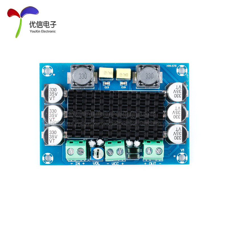 单声道100W数字功放板模块功放芯片TPA3116DA数字音频放板12-26V-图1