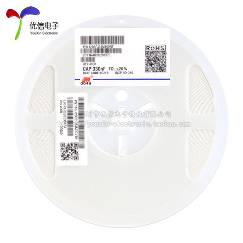 1206贴片电容器系列 22pF100pF2.2nF4.7nF10nF100nF1uF10uF47uF - 图1
