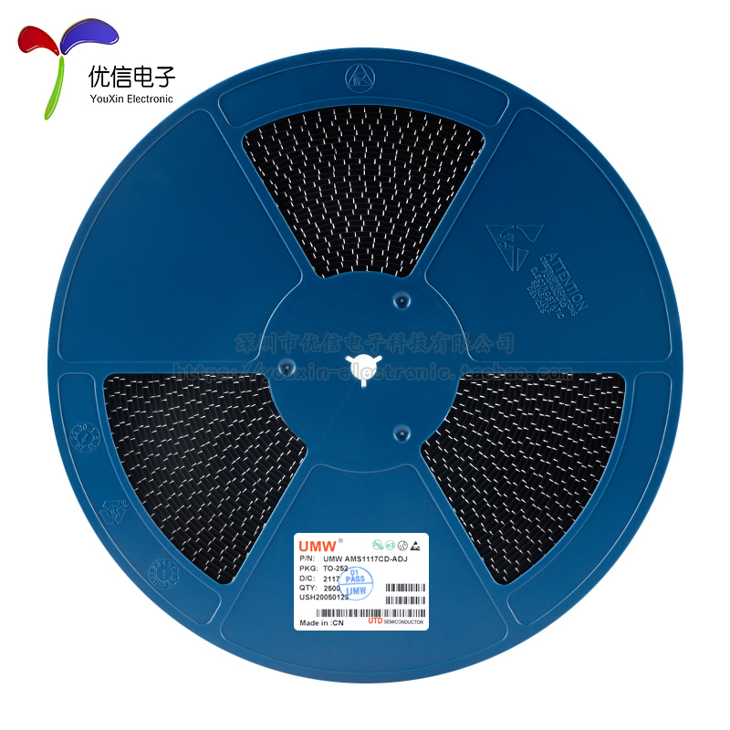 原装正品 UMW AMS1117CD-ADJ TO-252低压差线性稳压器LDO芯片-图0