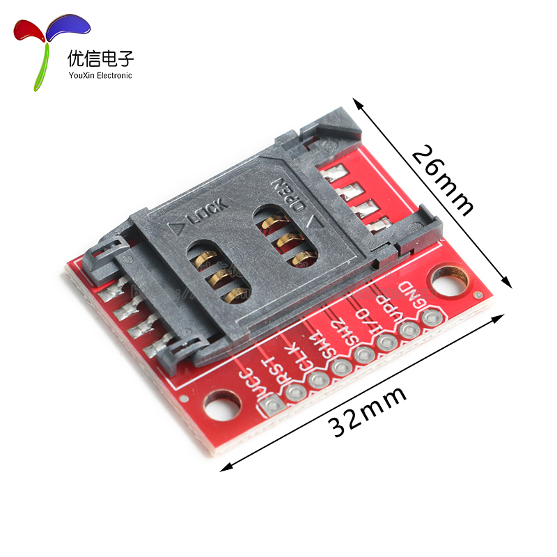 【优信电子】原装正品SIM卡模块SIM Card Socket Breakout 配排针 - 图3