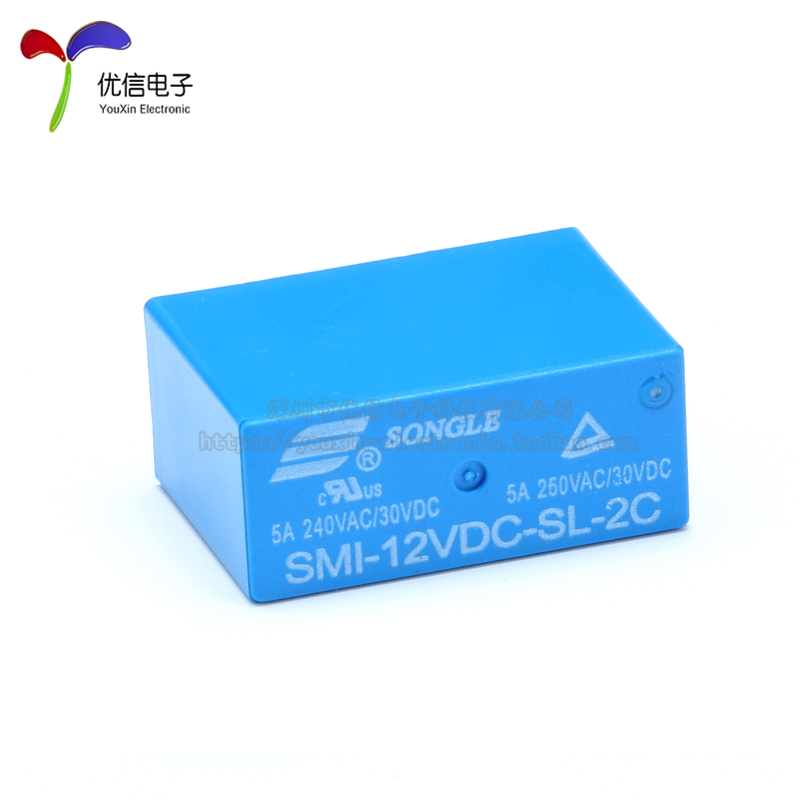 松乐 SMI-05V/12V/24VDC-SL-2C 5A 250VAC/30VDC 8脚 二开二闭 - 图1
